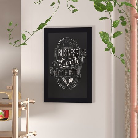 FLASH FURNITURE 20 x 30 Black Magnetic Hanging Chalkboard HGWA-GDI-CRE8-452315-GG